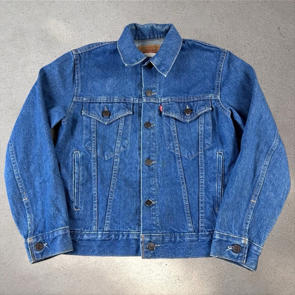 Vintage Levi's Type 3 Denim‎ Jacket Fits Women's XS 70706-0214 70s 80s Dark USA